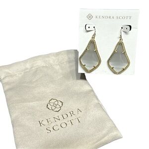 Kendra Scott Alex Gray Slate Cat Eye Earrings